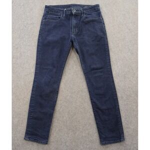 Bonobos Jeans Mens 31 Blue Denim Straight Mid Rise Zip Fly Tailored Dark Wash